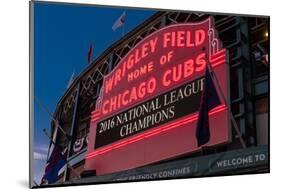 Wrigley Field Marquee Cubs National League Champs-Steve Gadomski-Mounted Photographic Print