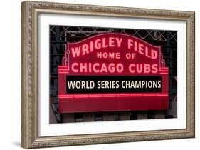 Wrigley Field Marquee Cubs World Series Champs 201-Steve Gadomski-Framed Photographic Print