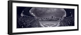 Wrigley Field Night Game Chicago BW-Steve Gadomski-Framed Premium Photographic Print