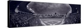 Wrigley Field Night Game Chicago BW-Steve Gadomski-Stretched Canvas