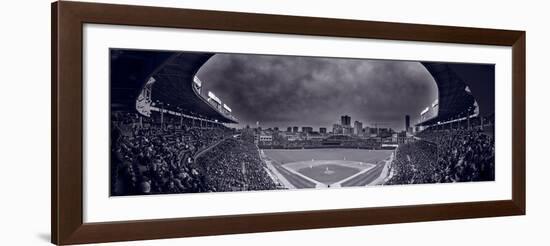 Wrigley Field Night Game Chicago BW-Steve Gadomski-Framed Photographic Print