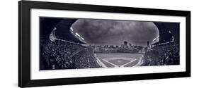 Wrigley Field Night Game Chicago BW-Steve Gadomski-Framed Photographic Print