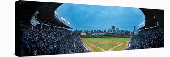 Wrigley Field Night Game Chicago-Steve Gadomski-Stretched Canvas