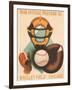 Wrigley Field Poster with Phantom Catcher-null-Framed Art Print