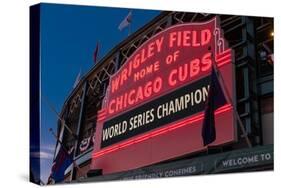 Wrigley Field World Series Marquee-Steve Gadomski-Stretched Canvas