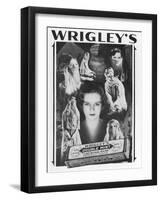 Wrigley's Double Mint Chewing Gum Advertised as a Beauty Aid-null-Framed Art Print