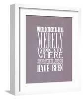 Wrinkles Merely Indicate-null-Framed Art Print