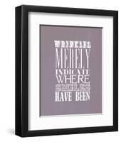 Wrinkles Merely Indicate-null-Framed Giclee Print