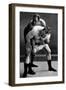 Wrist Lock: Russian Wrestlers-null-Framed Art Print