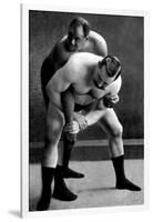 Wrist Lock: Russian Wrestlers-null-Framed Art Print