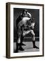 Wrist Lock: Russian Wrestlers-null-Framed Art Print