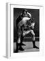 Wrist Lock: Russian Wrestlers-null-Framed Art Print