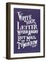 Write Your Letter When Angry, Advice-null-Framed Premium Giclee Print