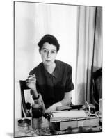 Writer Carson McCullers Sitting at Typewriter-Leonard Mccombe-Mounted Premium Photographic Print