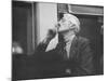 Writer Dashiell Hammett Smoking a Cigarette-Paul Dorsey-Mounted Premium Photographic Print