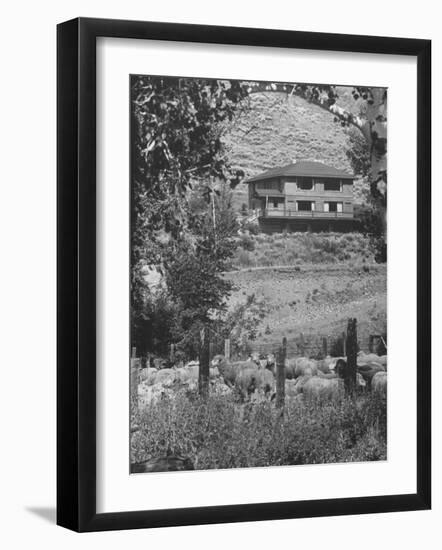 Writer Ernest Hemingway's Home in Sun Valley, About a Mile from Town of Ketchum-null-Framed Photographic Print
