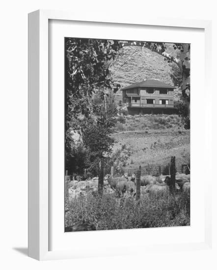 Writer Ernest Hemingway's Home in Sun Valley, About a Mile from Town of Ketchum-null-Framed Photographic Print