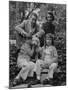 Writer Ogden Nash with His Wife and Daughters and their Pet Terrier-Rex Hardy Jr.-Mounted Premium Photographic Print