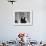 Writer Robert Benchley, Sitting at His Desk with a Small Wade of Paper in His Mouth-Bernard Hoffman-Framed Premium Photographic Print displayed on a wall