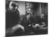Writer William S. Burroughs in Cafe with Others-Loomis Dean-Mounted Premium Photographic Print