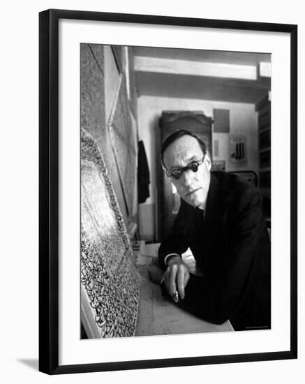 Writer William S. Burroughs in What is Known as a Beat Hotel-Loomis Dean-Framed Premium Photographic Print