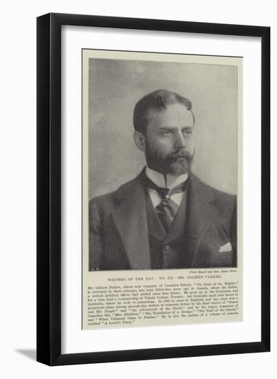 Writers of the Day, Mr Gilbert Parker-Walter Crane-Framed Giclee Print