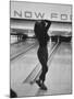 Writhing in Dismay Bowler Phyllis Mercer Watches Ball Miss Pins-Stan Wayman-Mounted Photographic Print