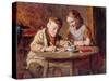 Writing a Letter-William Hemsley-Stretched Canvas