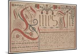 Writing Exercise (Vorschrift) for Esther Hadmänn, Fraktur Painting-Johann Adam Eyer-Mounted Giclee Print