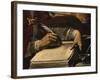 Writing Hand, from Saint Ambrose, 339-397 Ad Bishop and Doctor of the Church (Detail)-Rutilio Manetti-Framed Giclee Print