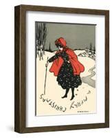 Writing in Snow-Ethel Parkinson-Framed Art Print