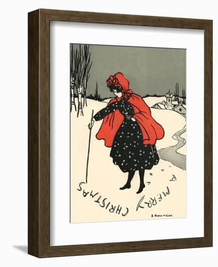 Writing in Snow-Ethel Parkinson-Framed Art Print