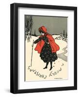 Writing in Snow-Ethel Parkinson-Framed Art Print