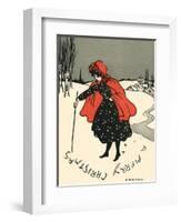 Writing in Snow-Ethel Parkinson-Framed Art Print