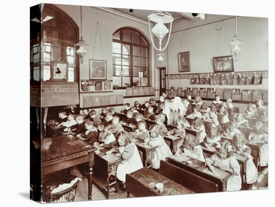 Writing Lesson, Hugh Myddelton School, Finsbury, London, 1906-null-Stretched Canvas