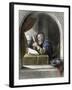 Writing Master Using a Quill Pen-null-Framed Giclee Print