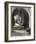 Writing Master Using a Quill Pen-null-Framed Giclee Print