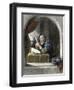 Writing Master Using a Quill Pen-null-Framed Giclee Print