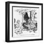 Writing on a Fish-Arthur Rackham-Framed Art Print