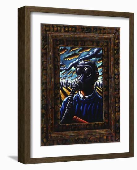 Writing on the Wall 1991  (oil on wood)-PJ Crook-Framed Giclee Print