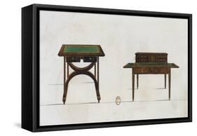 Writing Table and Writing Desk-null-Framed Stretched Canvas