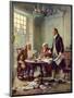 Writing the Declaration of Independence, 1776-Jean Leon Gerome Ferris-Mounted Art Print