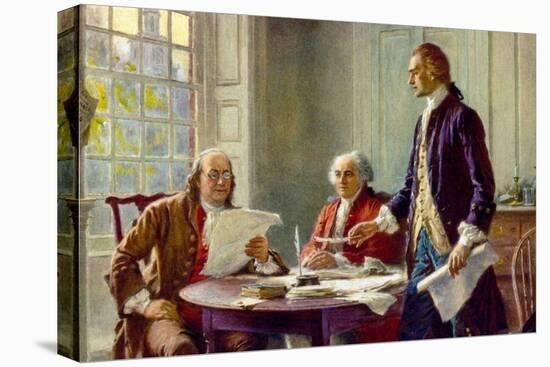 Writing the Declaration of Independence in 1776-Jean Leon Gerome Ferris-Stretched Canvas