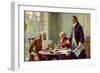 Writing the Declaration of Independence in 1776-Jean Leon Gerome Ferris-Framed Art Print