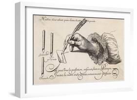 Writing with a Quill Pen-null-Framed Art Print