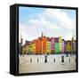 Wroclaw City Center, Market Square Tenements and City Hall-Pablo77-Framed Stretched Canvas