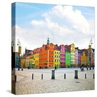 Wroclaw City Center, Market Square Tenements and City Hall-Pablo77-Stretched Canvas