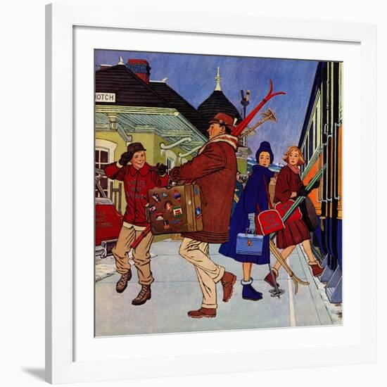 "Wrong Week at the Ski Resort," January 14, 1961-James Williamson-Framed Giclee Print