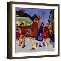 "Wrong Week at the Ski Resort," January 14, 1961-James Williamson-Framed Giclee Print