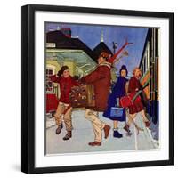 "Wrong Week at the Ski Resort," January 14, 1961-James Williamson-Framed Giclee Print